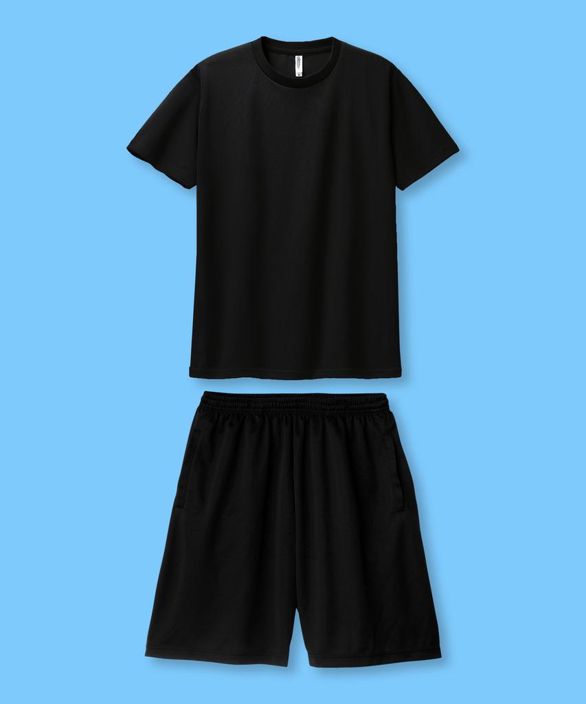 GLIMMER Air Cooling Dry Functional Cool Plain Short Sleeve And Shorts Set