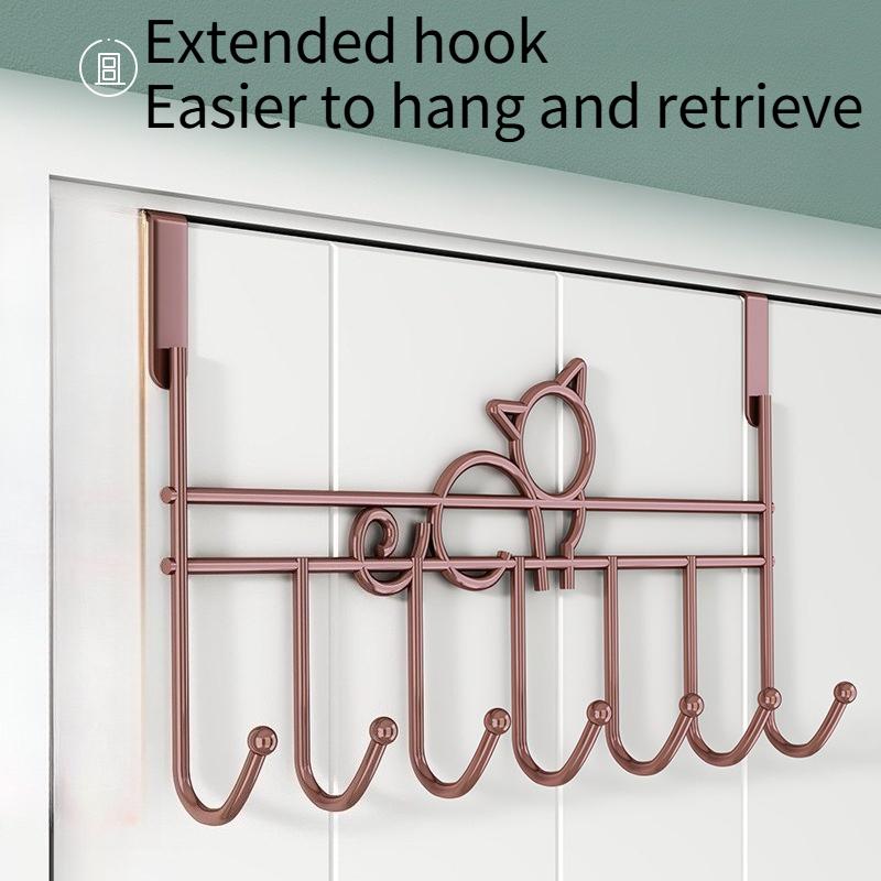 1PC Hanging Clothes Hook Clothes Storage Artifact Door Upper Back Hanger Storage Rack Free Punching Bedroom Back Hook Door Back Hook