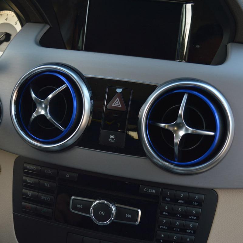 Auto AC Lüftung Zierring Aufkleber Für Mercedes Benz SLK SLC R172 SLC180 SLC200 SCL300 SLC43 AMG Klimaanlagenauslass Dekorabdeckung