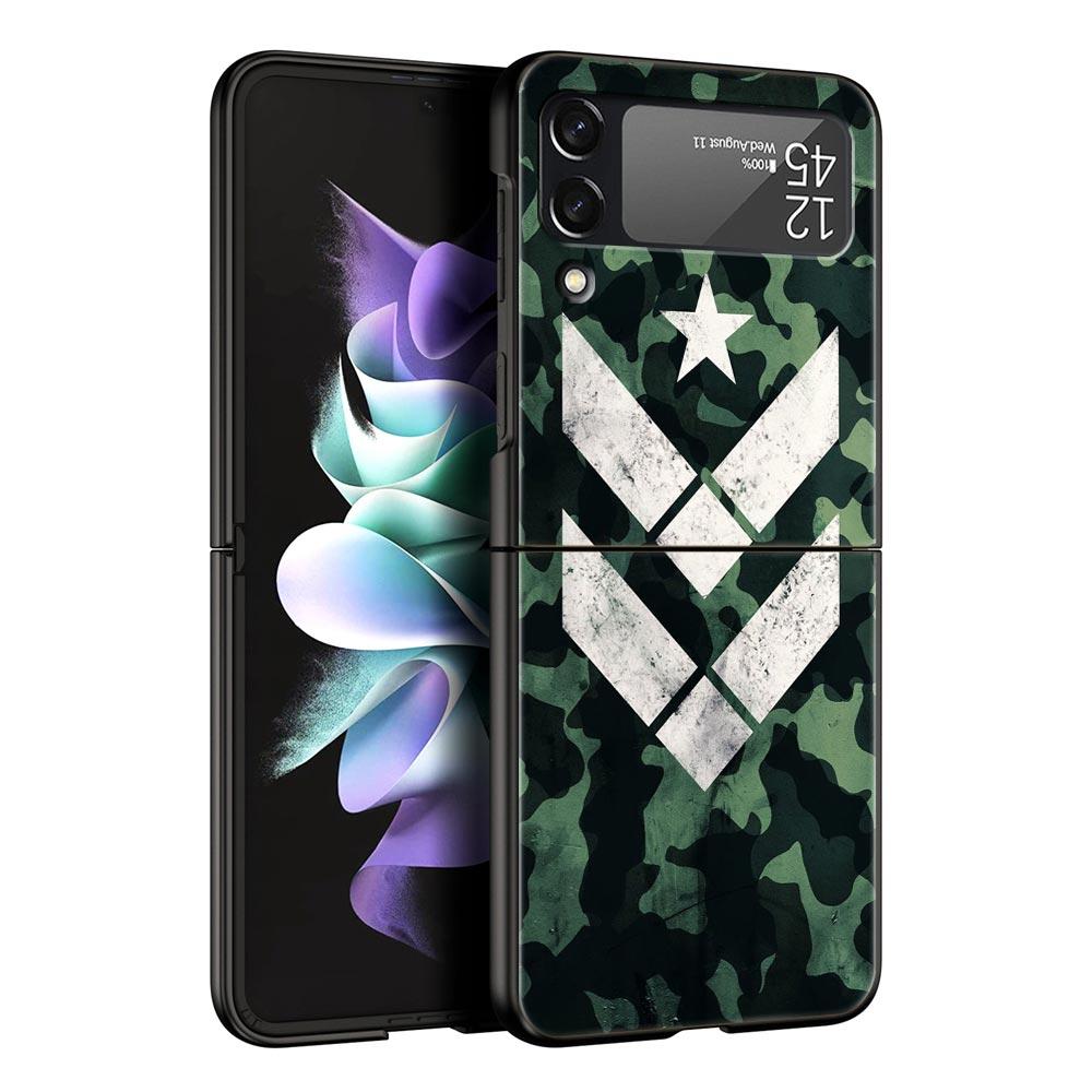 Camouflage Camo Military Army Phone Case For Samsung Galaxy Z Flip 6 5 4 3 Shell For Samsung Z Flip3 Flip4 Flip5 Hard PC Cover