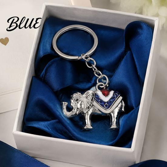 Elephant Shape Keychain Zinc Alloy Keychain  Animal Car Key Ring Holder  Hanging Bag Ornament Handbags Backpacks Charm Decorative Accessory