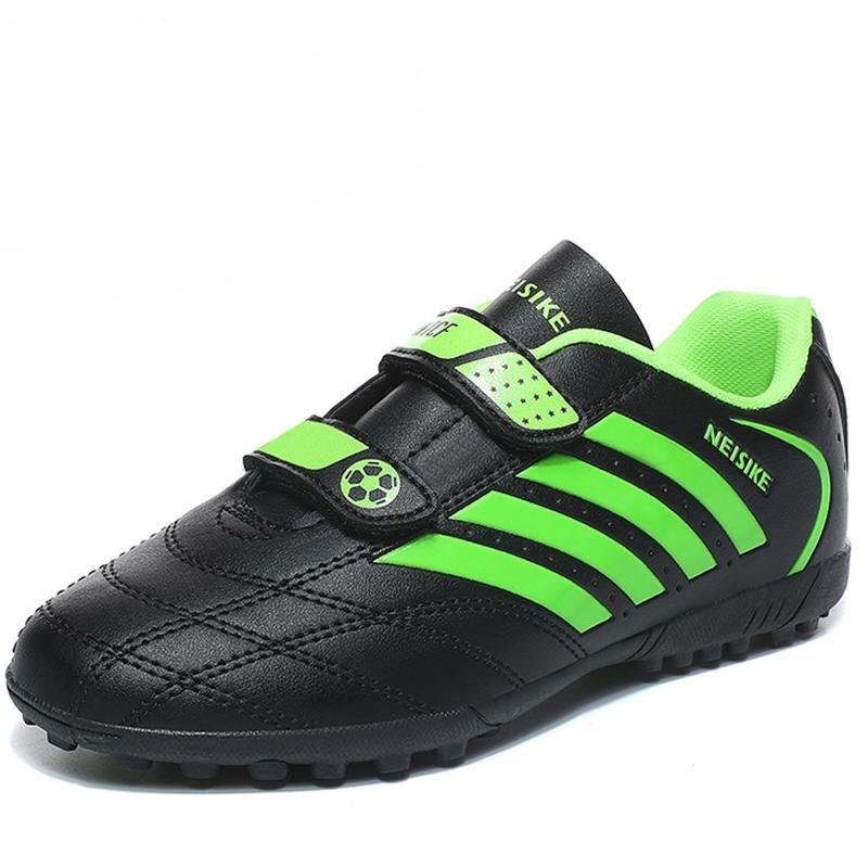 Děti a dospívající velká velikost protiskluzová protiskluzová úprava suchý zip s krátkým nehtem Venkovní fotbalová obuv Tréninková obuv