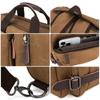 Retro Herren Business Aktentasche Einfache einfarbige Umhängetasche Freizeit Reisetasche Multifunktionale Canvas Tasche Kann Einzel- und Doppelschulter getragen werden