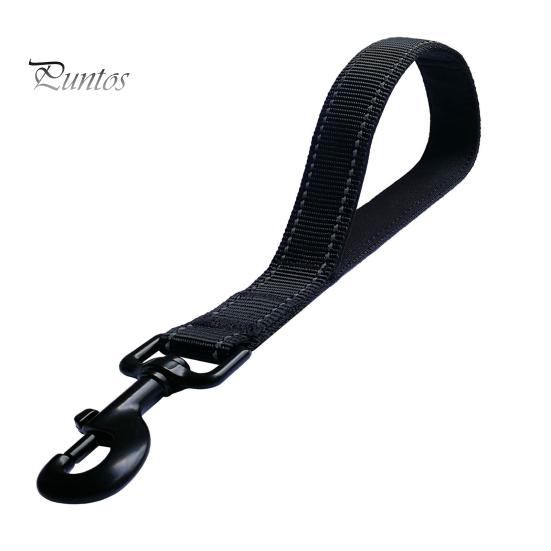 

Короткий поводок для собак 12 дюймов, поводок для собак с мягкой ручкой, прочный нейлоновый тяговый трос для тренировок и прогулок чёрный