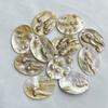 3Pcs, Natural Shell Mother of Pearl Beads with Holes, Boho Handcrafted Oval Loose Beads, 28×38mm, for DIY Necklace, Jewellery Making, Festive Crafts