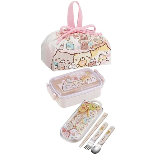 Skater Children's Lunch Box Drawstring Bag Sumikkogurashi Sweets Shop Made in Japan KB7-A
