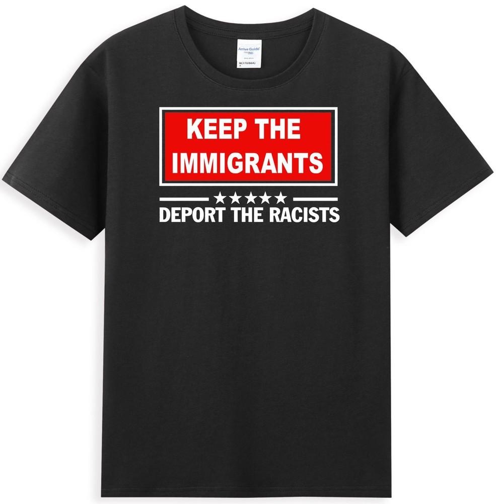 Halte den Einwanderer Deportiere den Rassisten Slogan Unisex T-Shirt