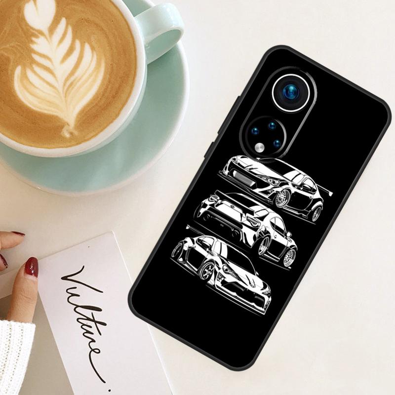 Cartoon Car JDM For Honor Magic 8 7 6 Pro Case For Honor 200 400 Lite 90 70 50 X8c X8b X9a X9b X9c X9d Win RT