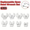 8-teiliges austauschbares Maulschlüssel-Set, 3/8" Doppelnutzkopf, Winkel & Verstellbar, Kfz-Werkzeug