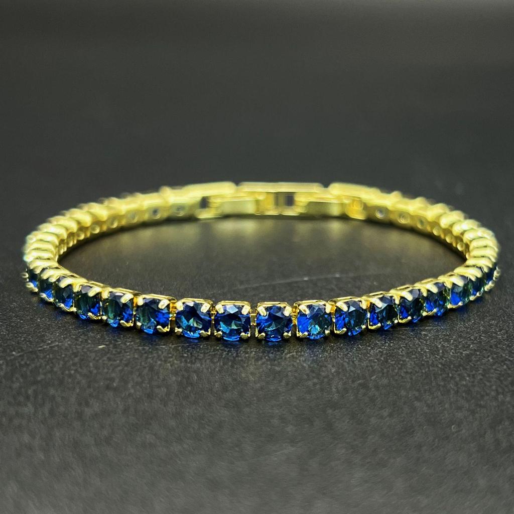 Mehrfarbiges 3N Zirkon Tennisarmband - Luxuriöser Europäischer & Amerikanischer Hip-Hop Stil