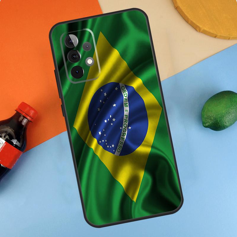 Brazil Flag Case For Samsung Galaxy A32 A12 A22 A52 A06 A54 A34 A14 A56 A36 A26 A16 A13 A53 A15 A35 A55