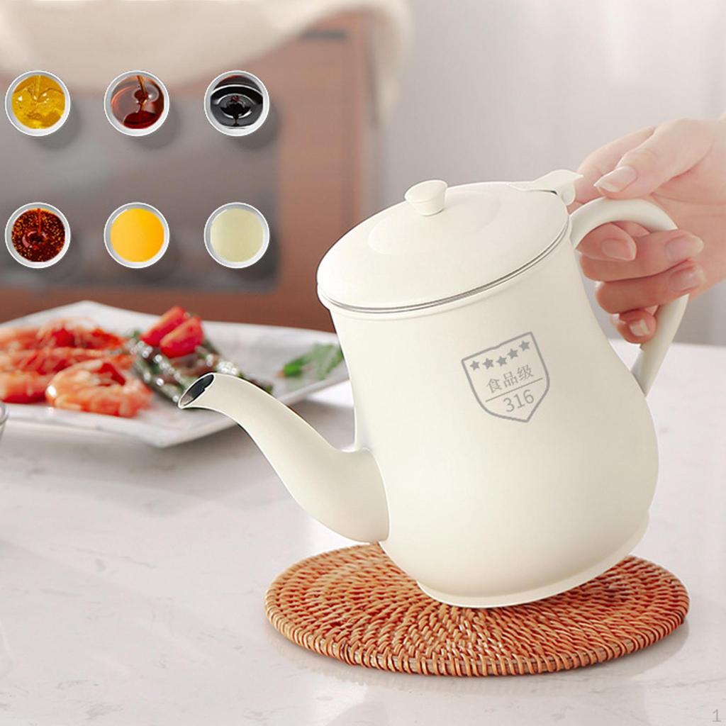 Premium Stainless Steel Oil Dispenser with Spout for Home And Restaurant Use