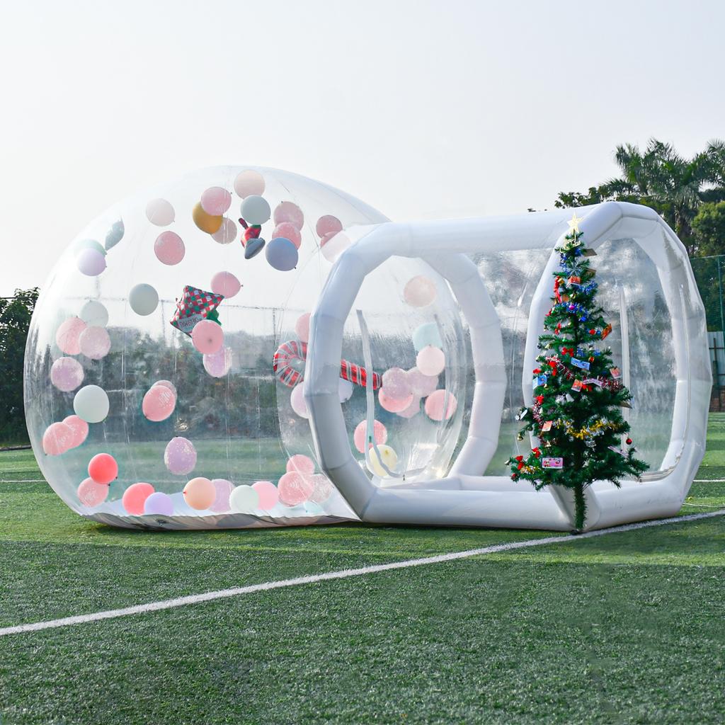 Inflatable Bubble House Clear PVC Dome Tent with Blower Quick Inflation 3-5 Min for Kids Party Backyard Garden Outdoor Play CE EN71 Certified