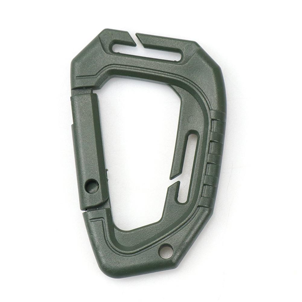 D-shaped  Carabiner Lightweight POM Plastic Buckle Backpack Keychain Outdoor Carabiner Army Green #1