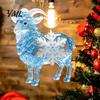 Christmas Home Decor Sheep Hanging Ornament with Snowflake Decor, 2D Flat Acrylic Pendant Ornaments Rope for Holiday Tree Party Supplies Festive