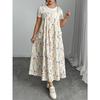 Women's Fashion Summer Spring Floral Print Sleeveless Square Collar High Waist Casual Dresses
