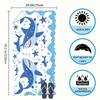 Absorbent Ultra-Soft Ocean Shark Pattern Flat Print Quick-Dry Microfiber Beach Towel Kids Swim Pool Towel