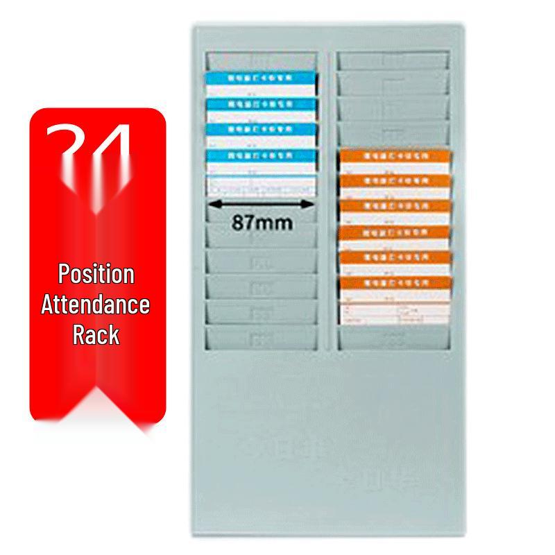 24-Bit Plastic Attendance Card Holder and Punch Clock Paper Card Holder