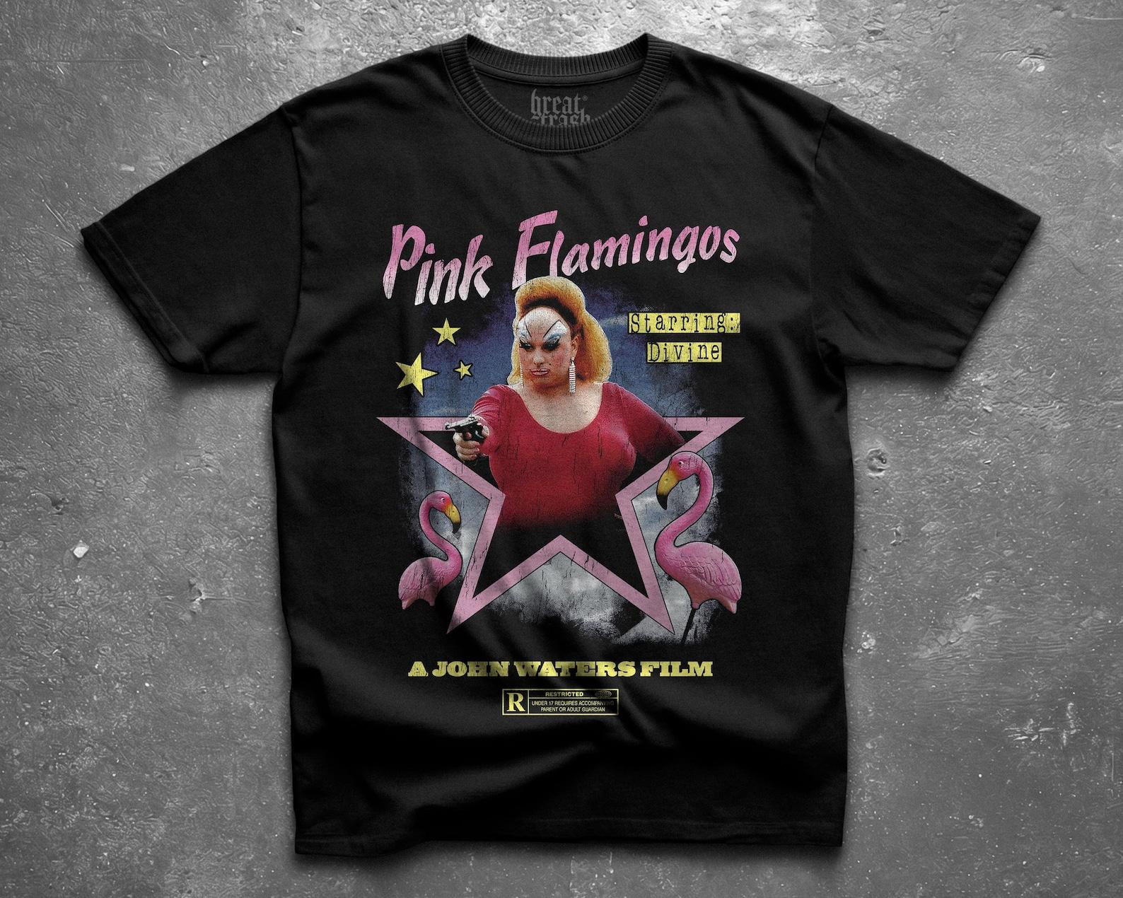 Divine Pink Flamingos Shirt, John Waters Cult Movie Tshirt, Vintage Divine Bootleg Tee, Retro 90s Trash Cinema Graphic T-Shirt 3XL