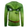 Men's Fashion Printed V-Neck Casual Long-Sleeved T-Shirt Bottoming Shirt Top