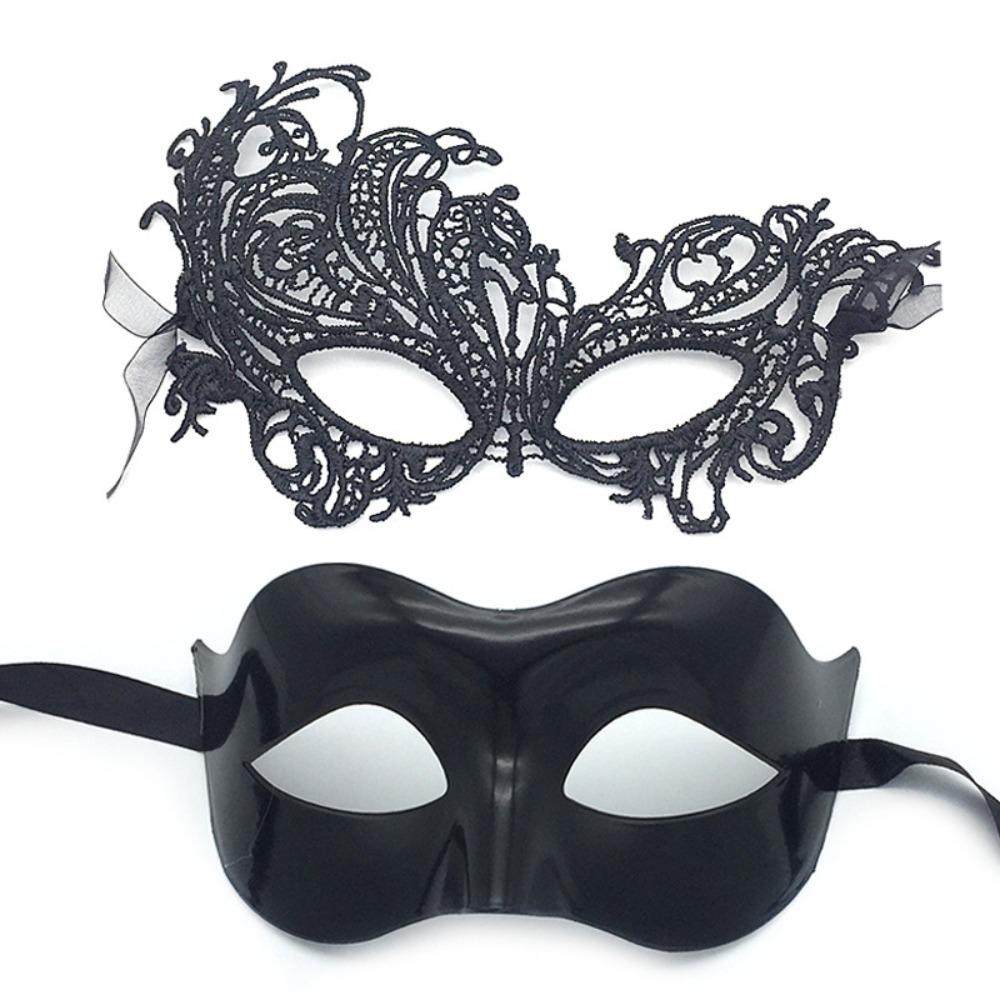 

Fashion Half Face Masquerade Mask Black Hollow Venetian Mask Lace Eye Mask Venetian Party