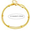 Elegant 18k Gold Titanium Steel Anklet - Fashionable Accessory for Women