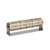 Contemporary Wooden Tabletop Rotating Permanent Calendar With Metal Base Month Week Day Date Display For Gift And Decors