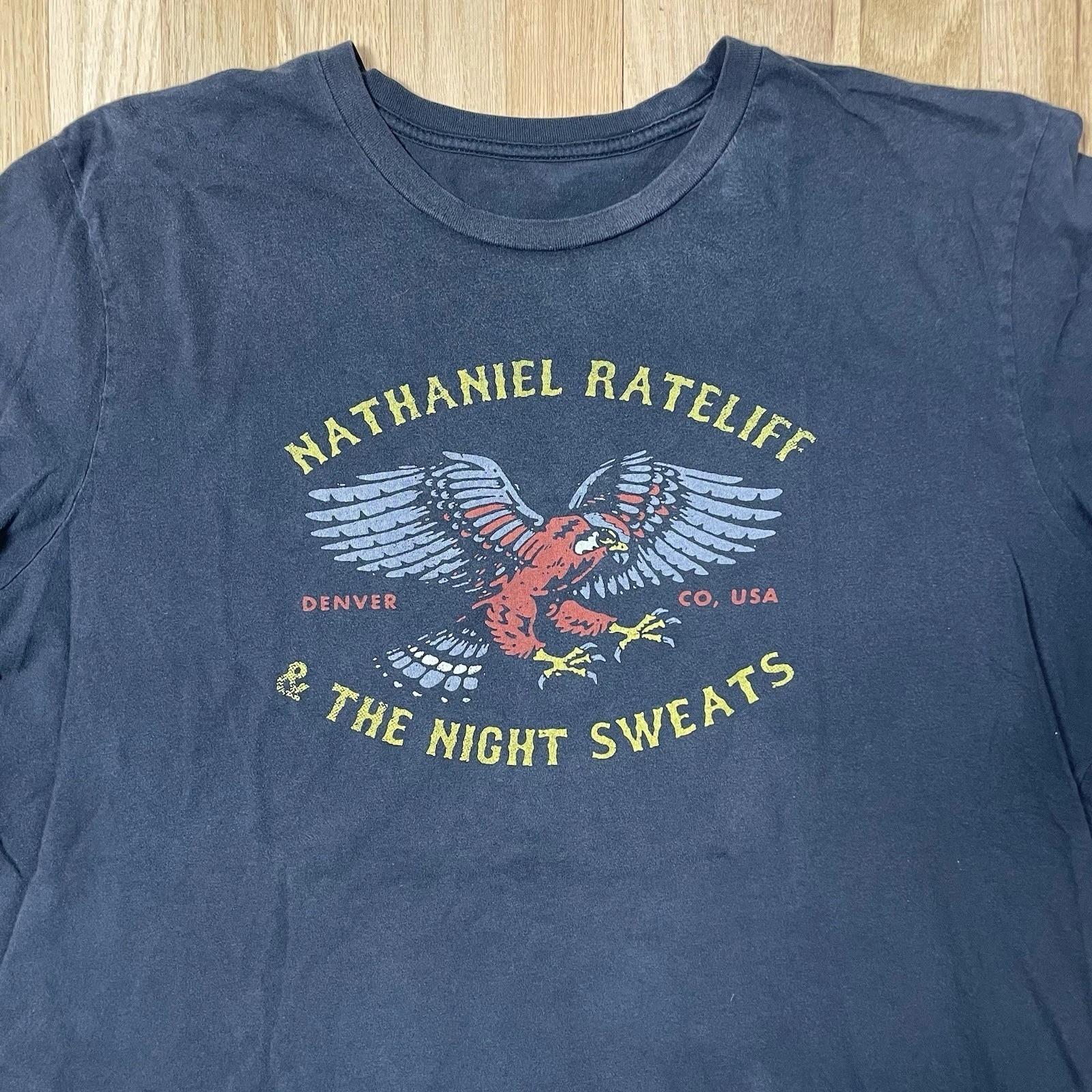 Nathaniel Rateliff & The Night Sweats T-Shirt Band Tee black color BL1530 S