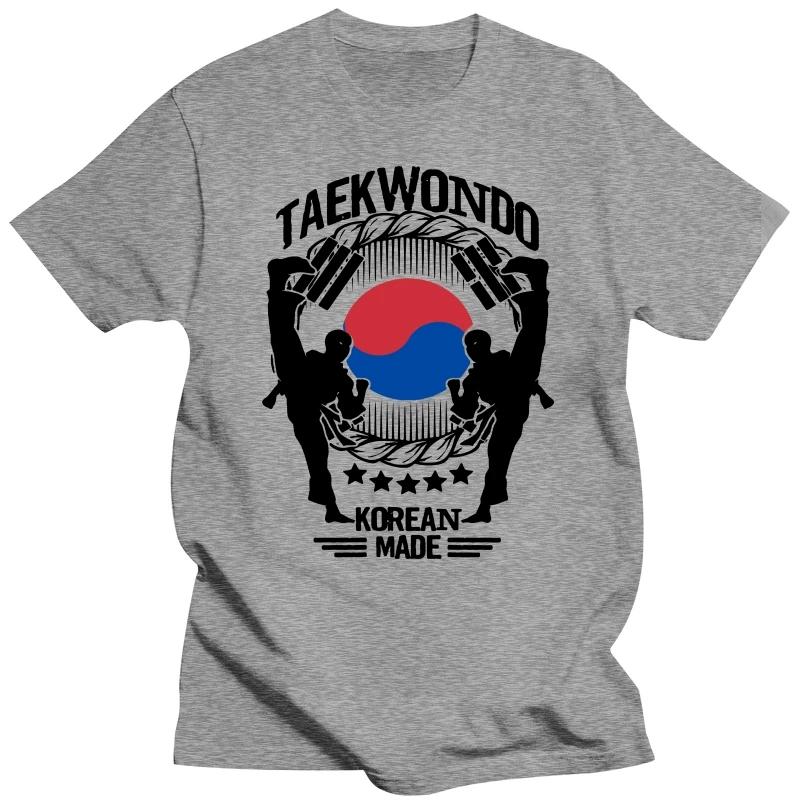 

Забавные футболки с изображением тхэквондо Инь Ян, корейские боевые искусства, хлопковая уличная одежда с коротким рукавом, подарки на день рождения, летняя стильная футболка XXXL синий