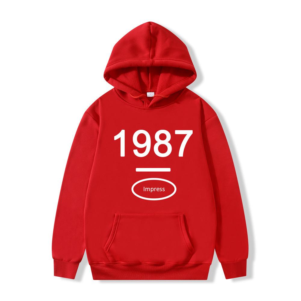 American retro hooded sweater for men and women ins trendy loose hoodie for one piece