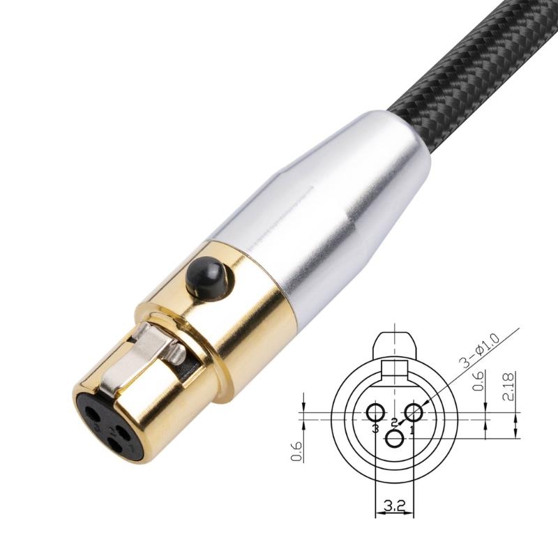 High Fidelitys XLRs Female Male Balanced Cable Double Shielding Noise Cancelling For Studio Equipment And Home Theater Systems