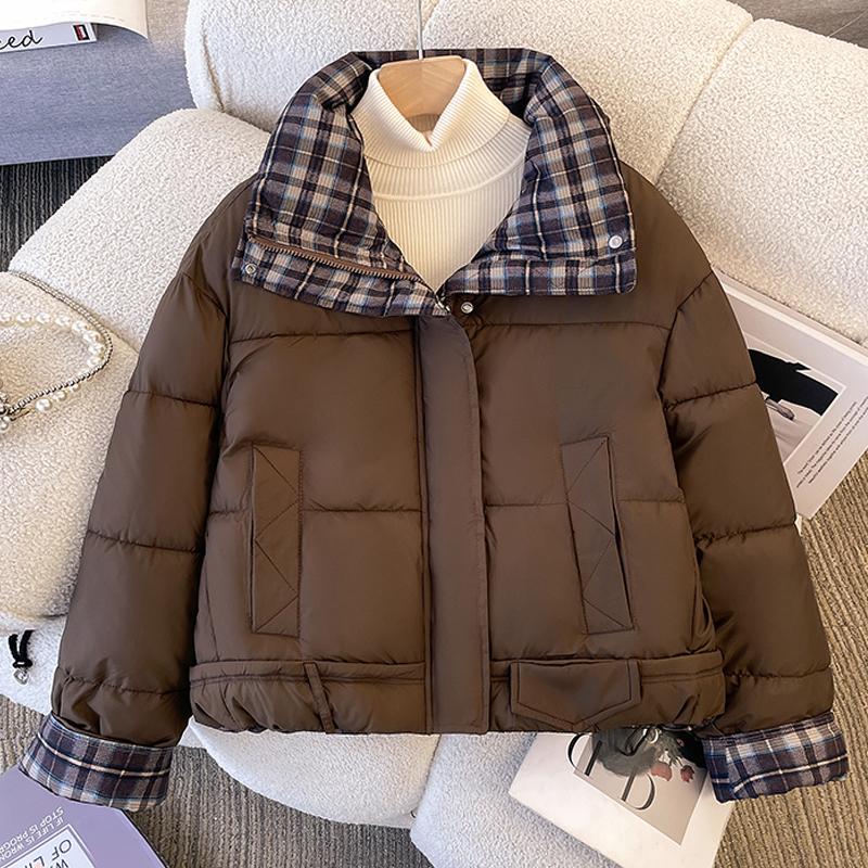 Fashion Winter Jackets Woman Short Parkas Stand Collar Thick Warm Casual Women's Coats