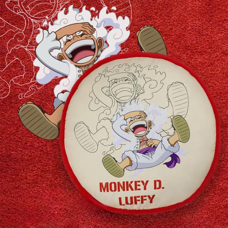 1pc Officially Licensed Gear 5 Luffy Round Pillow – Premium Embroidery & Plush, Holiday & Birthday Gift Idea
