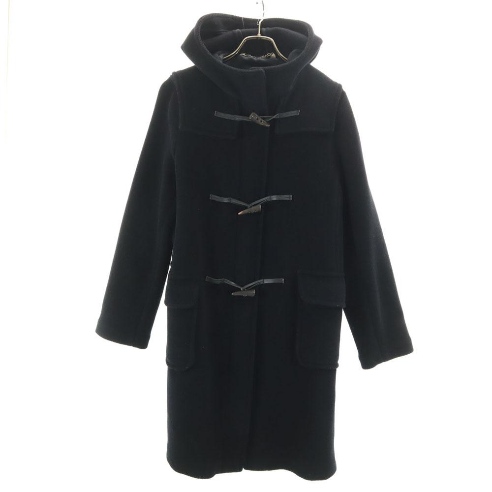 BURBERRY Made in England 100% wool Duffel coat black Women Used