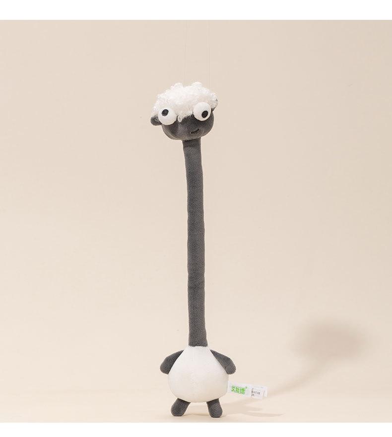 Cute Long Neck Animal Plush Toy Raccoon Giraffe Stuffed Animal Panda Keychain Bag Charm Birthday Gift for Girls