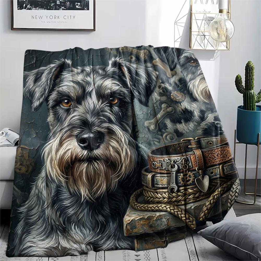 1Pc Indian Chief Painting Print Flannel Blanket High Quality Warm Comfortable Cover for All Seasons Perfect for Gifts Home Decor