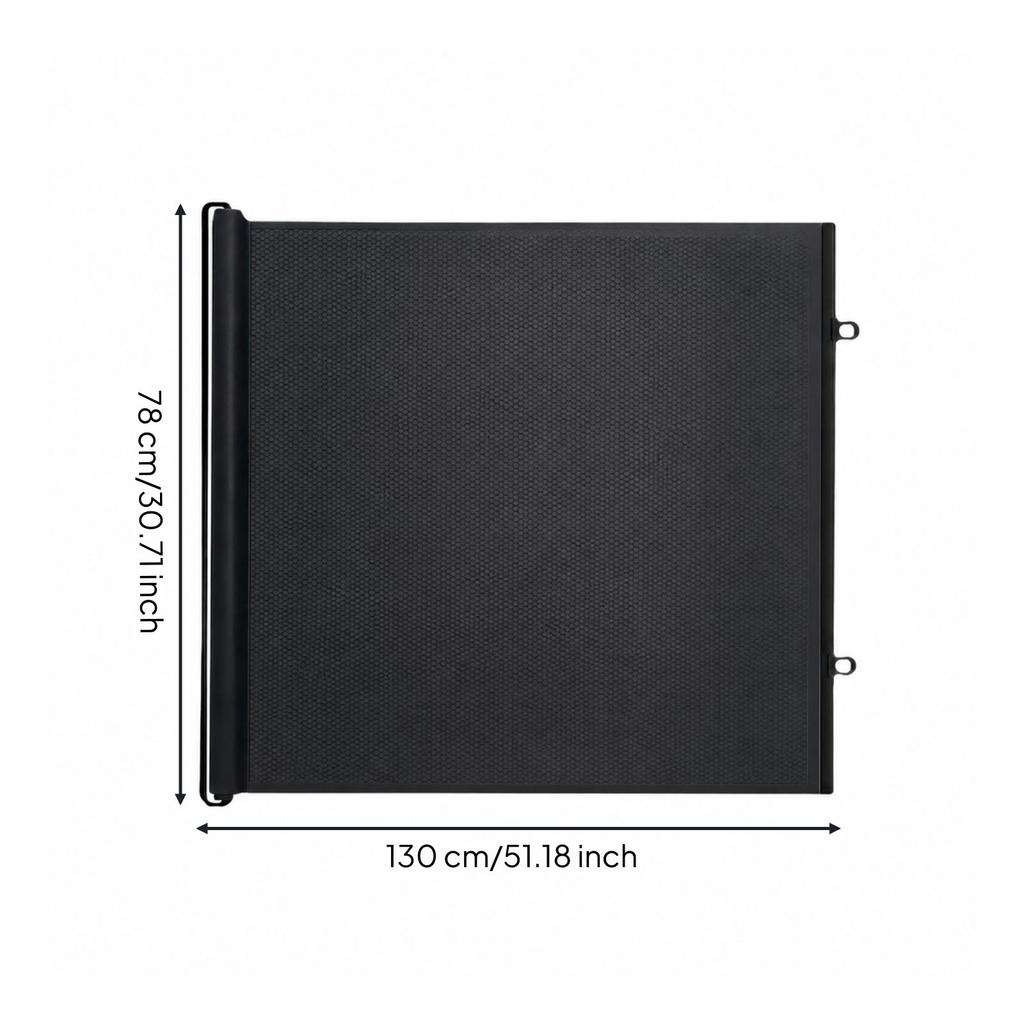 Retractable Dog Gate Adjustable Pet Barrier Mesh with Hooks