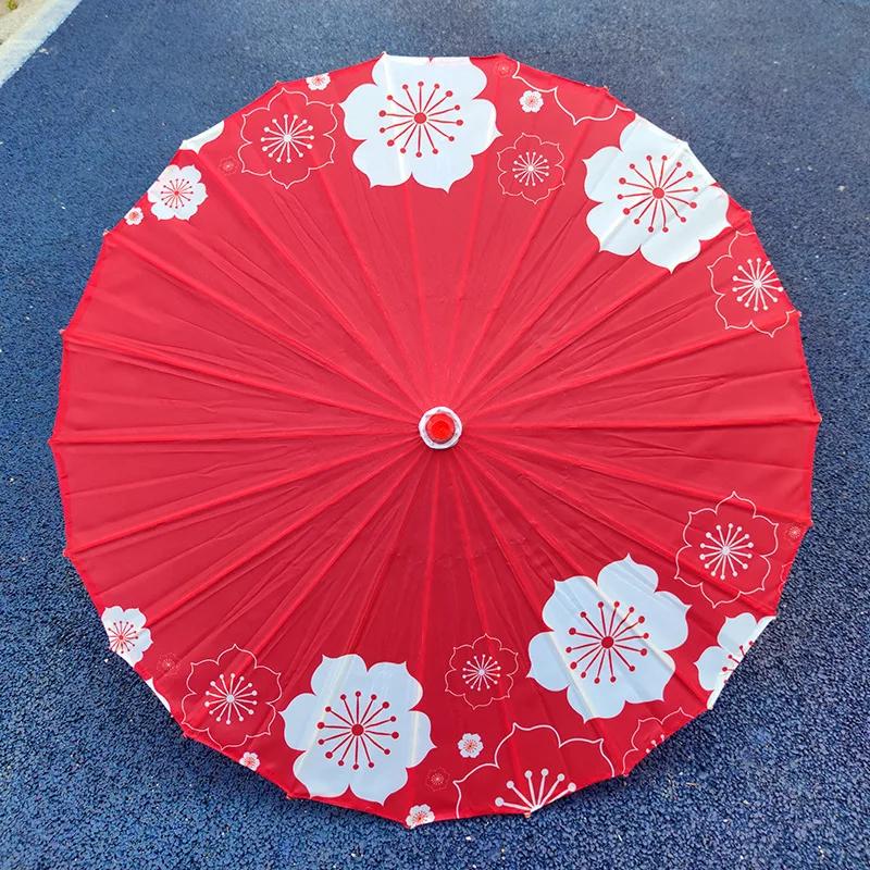 

Silk Cloth Umbrella Japanese Cherry Blossoms Umbrella Decorative Umbrella Chinese Style Oil Paper Umbrella Dance Photo Props (as the picture,Bamboo&24K)