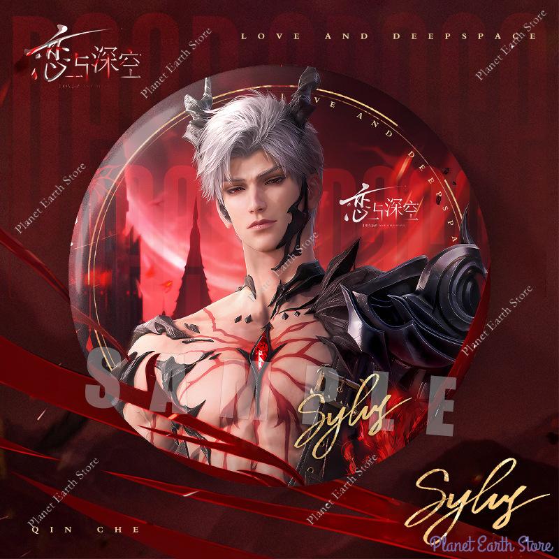 2025 75MM Love and Deepspace Sylus Rafayel Zayne Xavier Caleb Anime Flash Breeder Badge Emblem Brooch Cospaly Cartoon Gifts New
