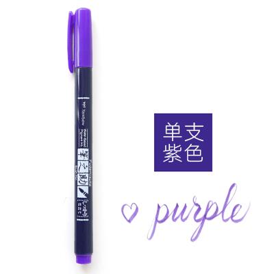 Nuovo 1 pz Tombow Fudenosuke Penna Signature Colorata Pennello Scriptliner Inchiostro Pigmentato a Base d'Acqua Calligrafia Lettering Pennarelli Giappone
