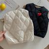 Kids Quilted Plaid Vest for Boys and Girls Warm Sleeveless Jacket for Fall and Winter