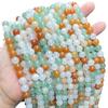 Jingde Tricolor Natural Jade & Aventurine Round Beads for DIY Jewelry