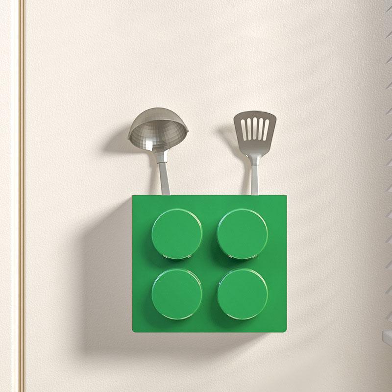 Building Blockas Refrigerator Magnetic Absorption Box Household Plastic Wrap Kitchen Storage Magnet Entry Door Storage Shelf
