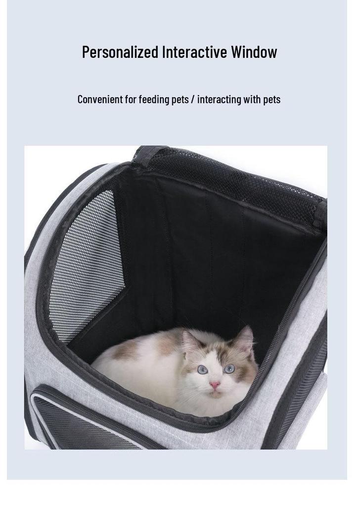 Cross-Border Portable Cat Carrier: Breathable, Large Capacity, Foldable Pet Bag for Travel