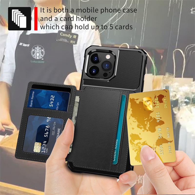 iPhone 17 Pro/16 Pro Max Magnetic Car Card Holder Anti-drop Case