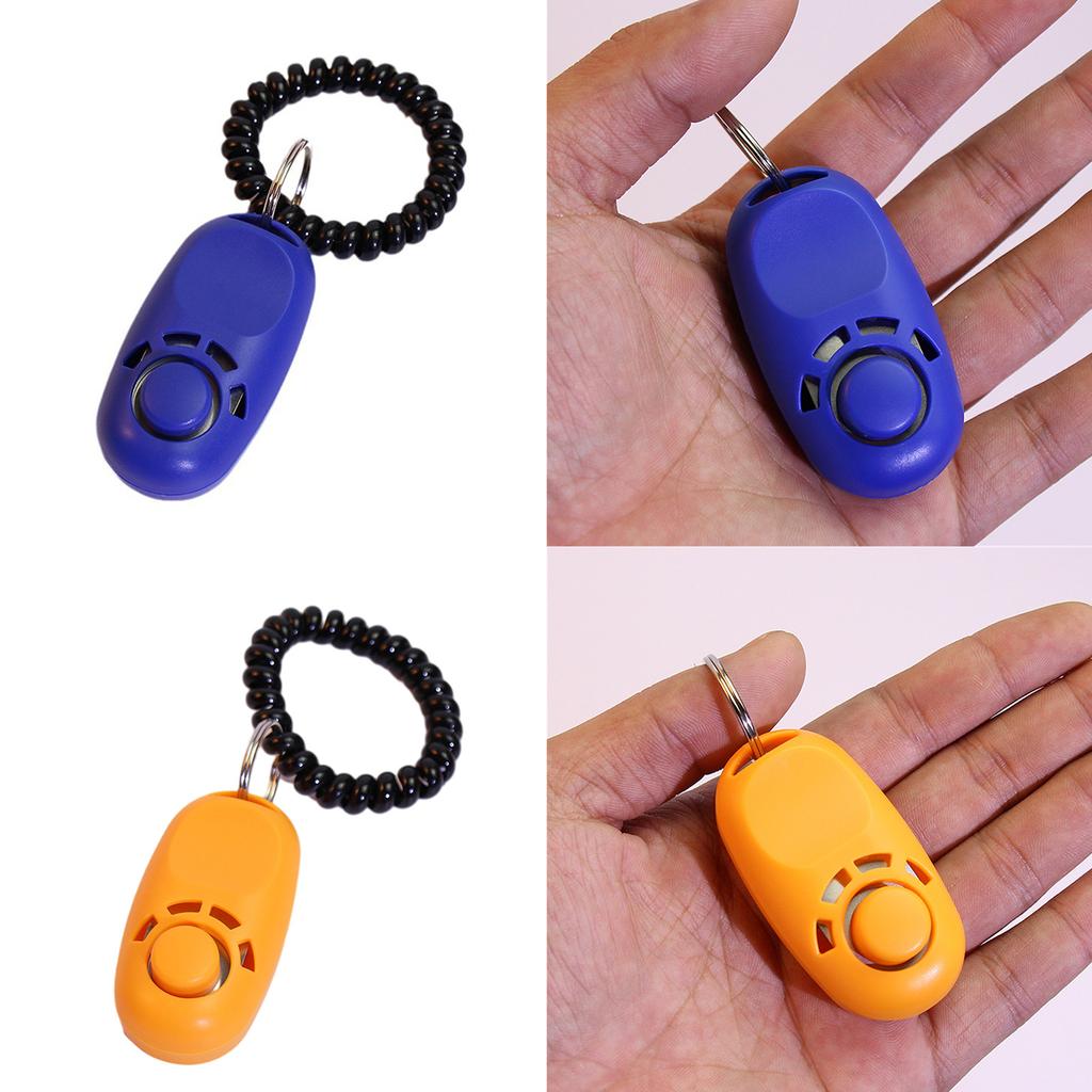 Plastic Dogs Training Clicker Elastic Wrist Strap Pet Click Trainer Aid Tool Sound Keychain Indoor Outdoor Training Tool