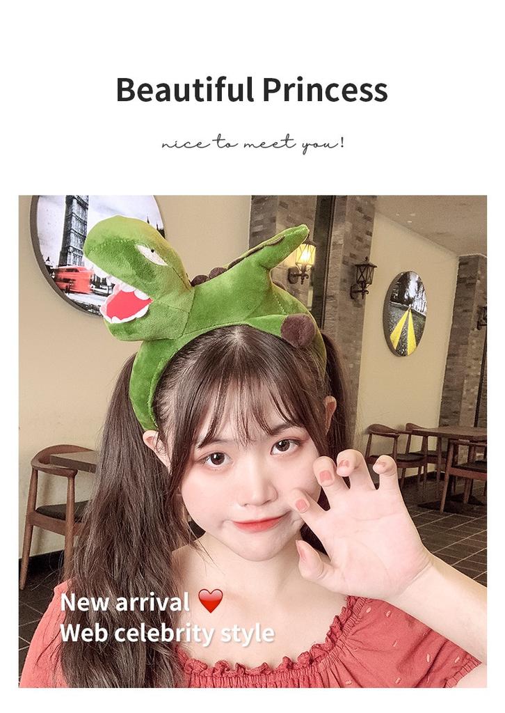 Anime Super Cute Crab Headband New Dinosaur Design Hairband Hair Clip Accessory for Women and Men Funny Cartoon Style