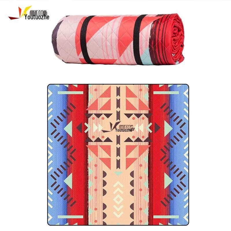 Ultrasonic Digital Print Three-Layer Thickened Picnic Mat