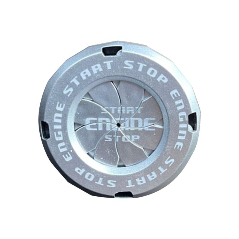 

Upgrades Car Engine Start Stop Button Rings ABS Switch Protector Cover for Enhances Safety In Schools Offices & Family серебряный