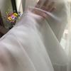 Tessuto in organza a rete morbida, bianco, super sottile e trasparente, adatto per abiti da sposa, abiti da sera e tessuti per abbigliamento di design